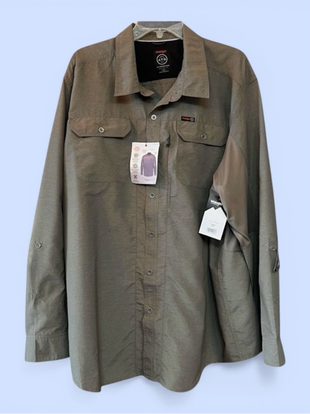 Wrangler ATG‎ Men's Mix Material Shirt Sz XXL NEW WITH TAGS